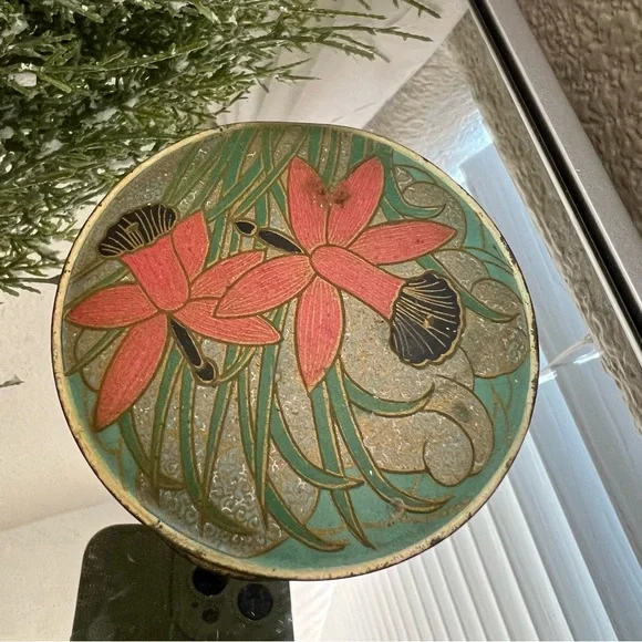 🌺 Set of 2 Antique French Art Deco Powder Boxes Perfume Made in France - Picture 9 of 11